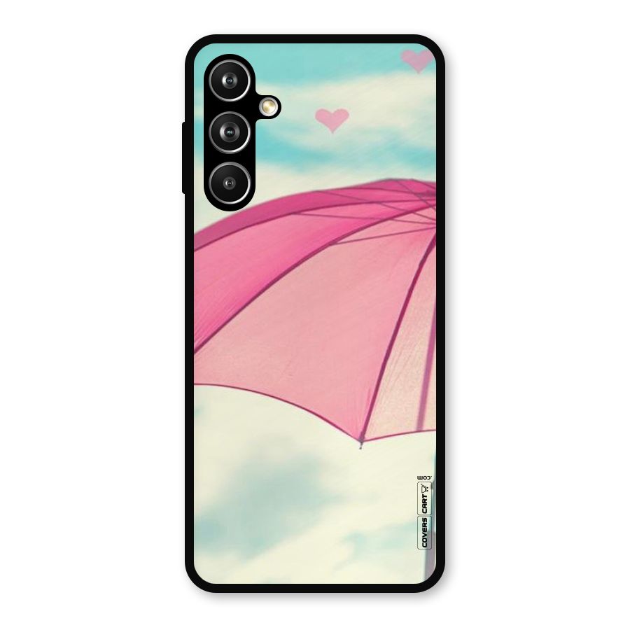 Cute Pink Umbrella Metal Back Case for Samsung Galaxy M54