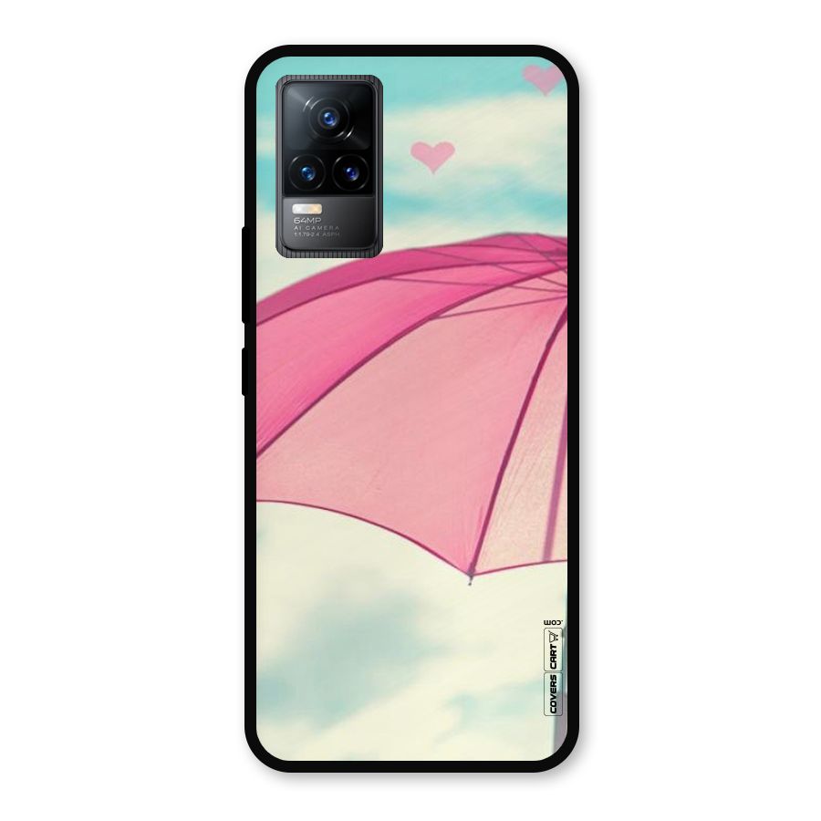 Cute Pink Umbrella Metal Back Case for Vivo Y73