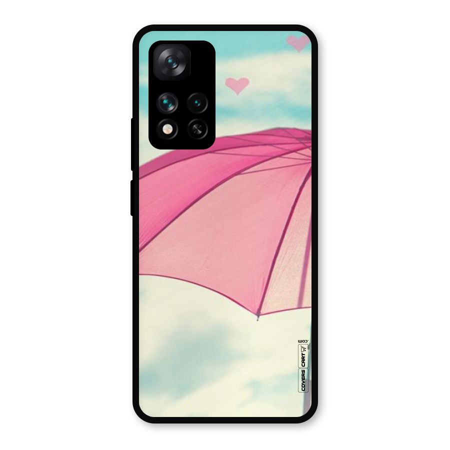 Cute Pink Umbrella Metal Back Case for Xiaomi 11i Hypercharge 5G