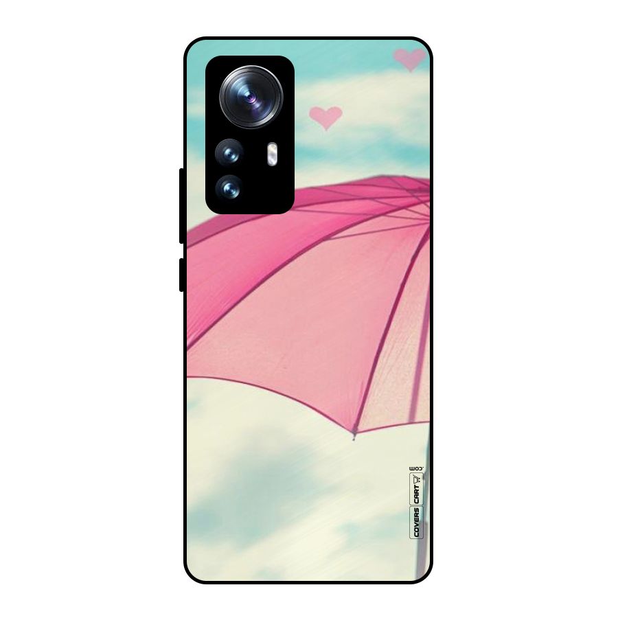 Cute Pink Umbrella Metal Back Case for Xiaomi 12 Pro