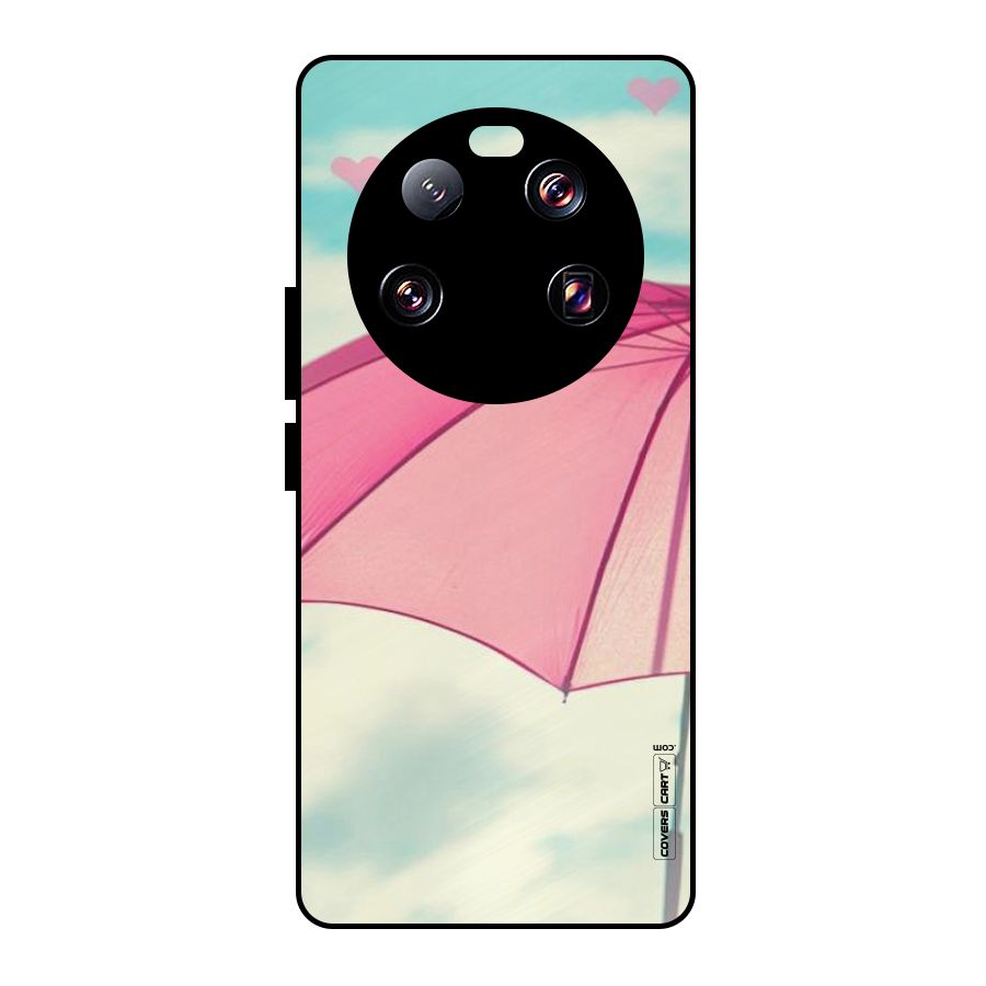 Cute Pink Umbrella Metal Back Case for Xiaomi 13 Ultra