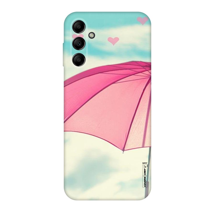 Cute Pink Umbrella Original Polycarbonate Back Case for Galaxy A14 5G