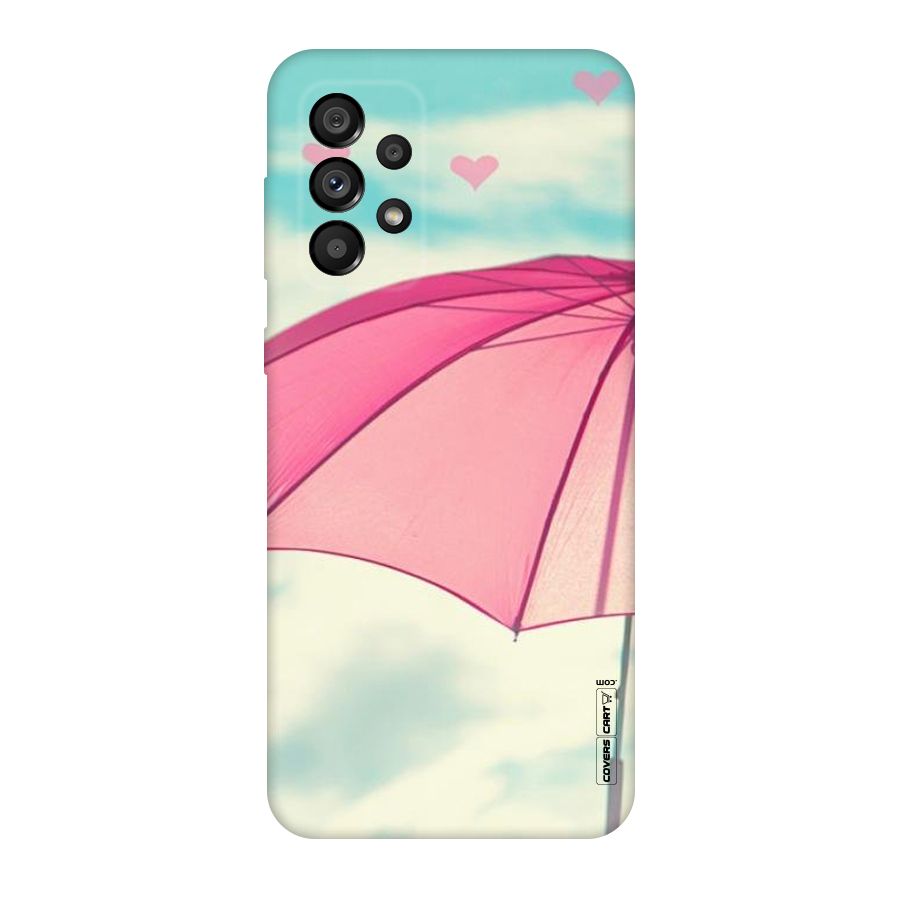 Cute Pink Umbrella Original Polycarbonate Back Case for Galaxy A73 5G