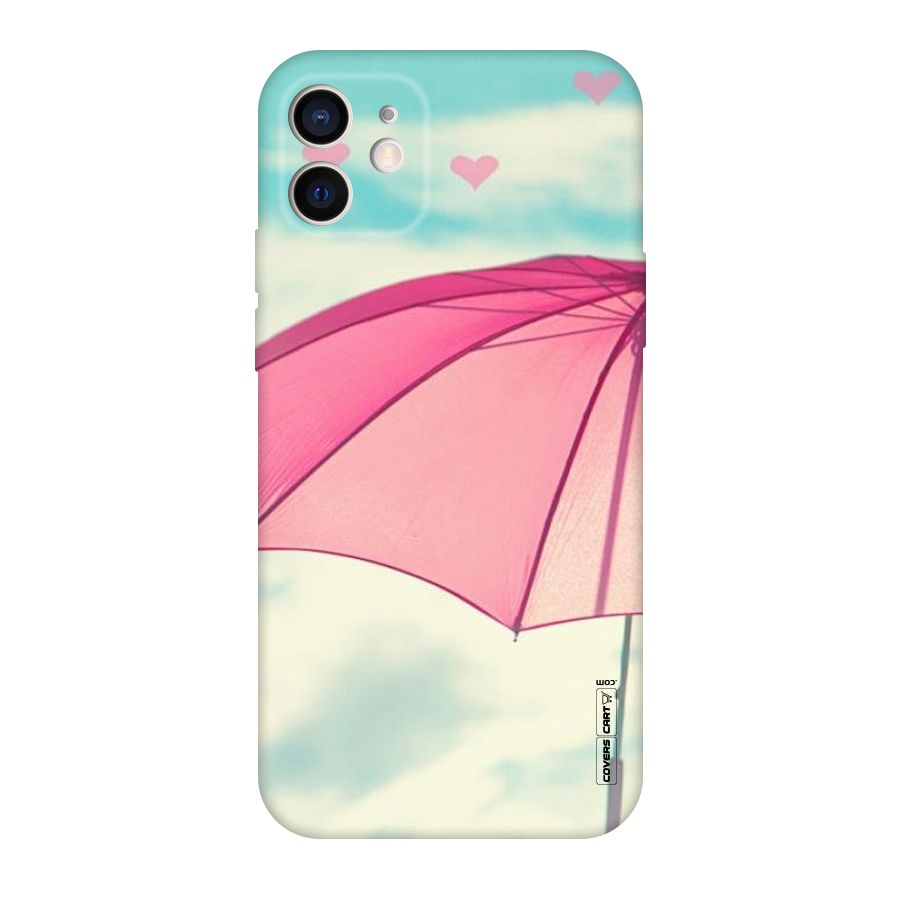 Cute Pink Umbrella Original Polycarbonate Back Case for iPhone 12