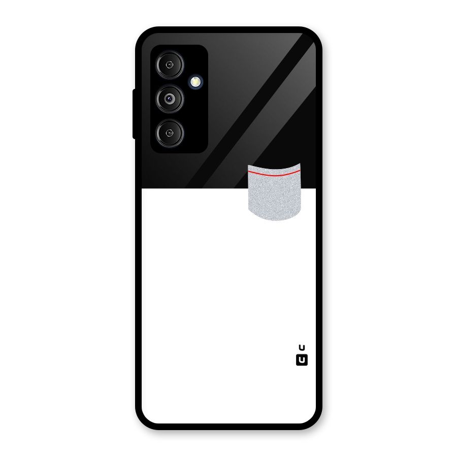Cute Pocket Simple Glass Back Case for Galaxy M14 5G