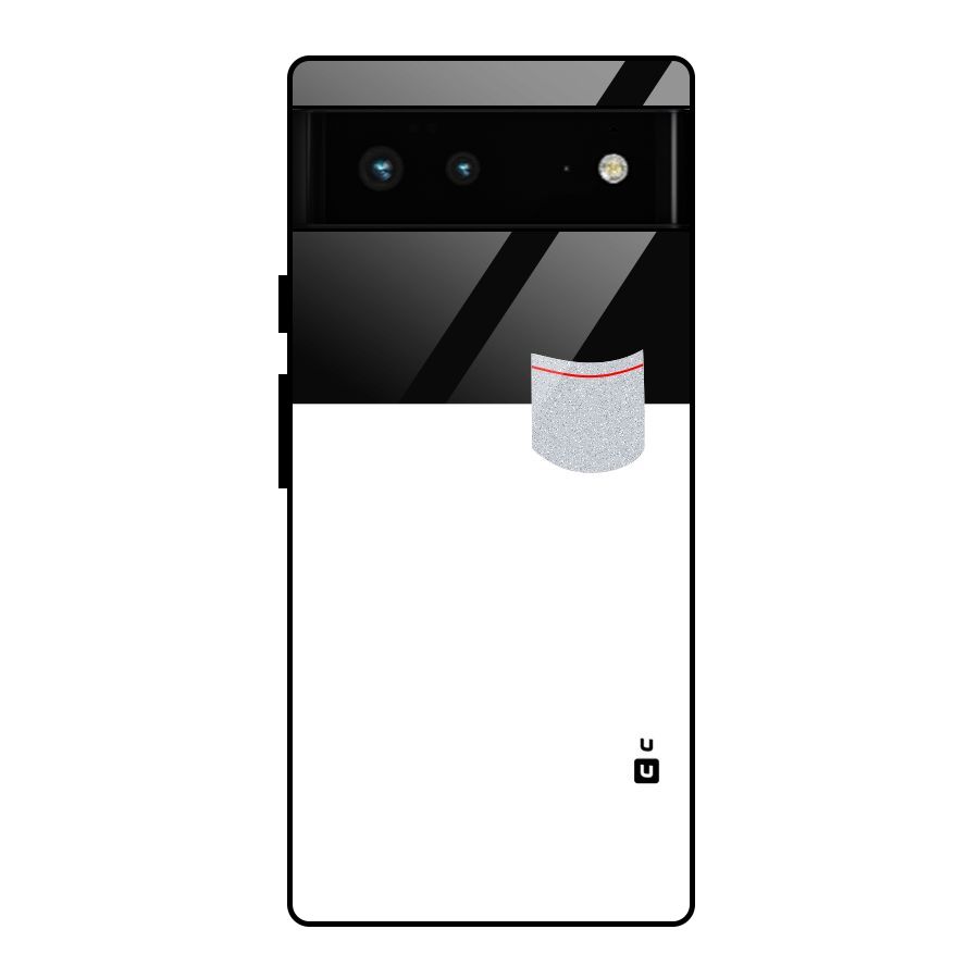 Cute Pocket Simple Glass Back Case for Google Pixel 6