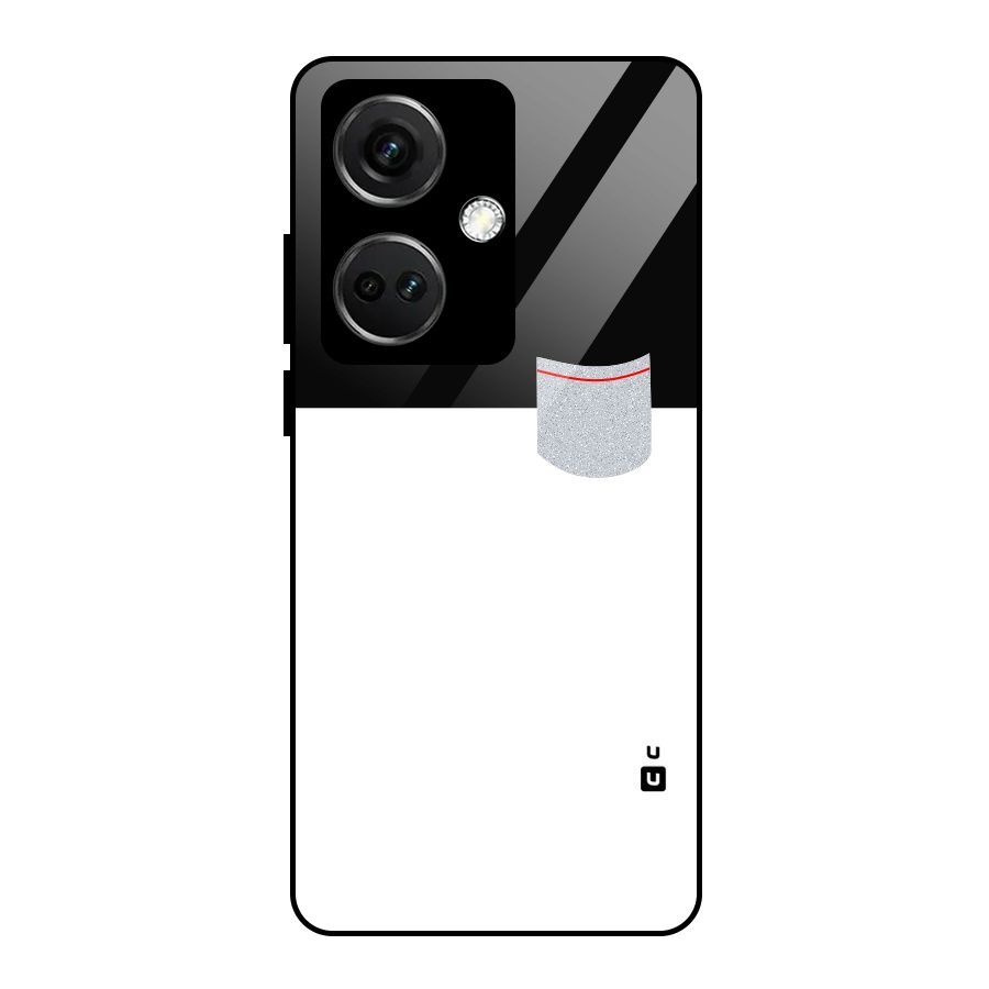 Cute Pocket Simple Glass Back Case for OnePlus Nord CE 3 5G