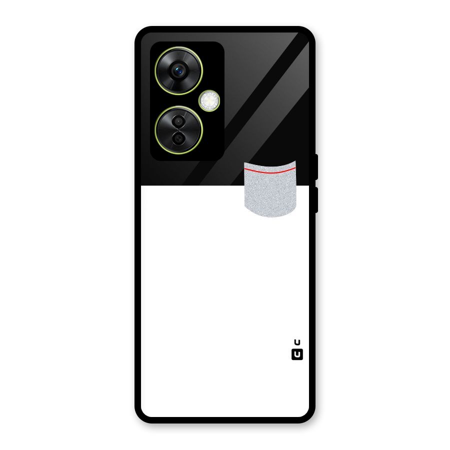 Cute Pocket Simple Glass Back Case for OnePlus Nord CE 3 Lite
