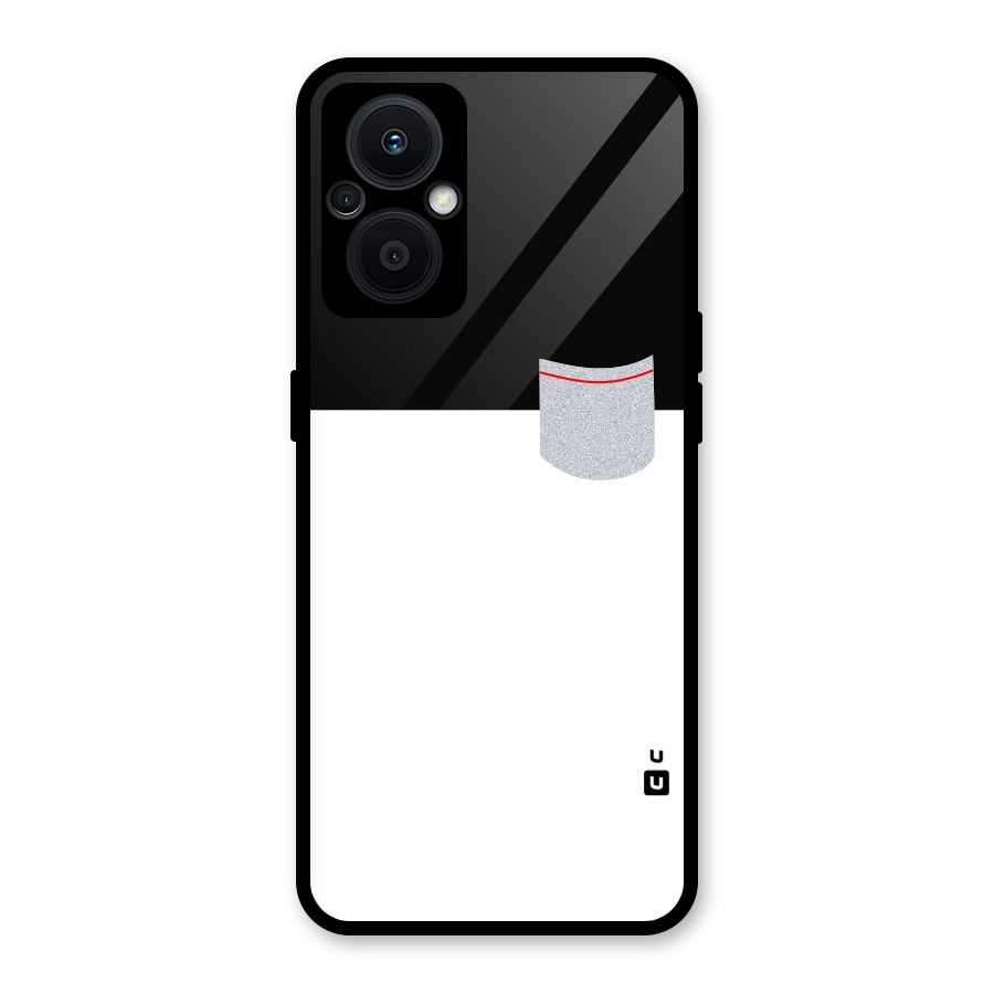 Cute Pocket Simple Glass Back Case for Oppo F21s Pro 5G