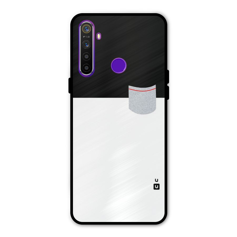 Cute Pocket Simple Glass Back Case for Realme 5s