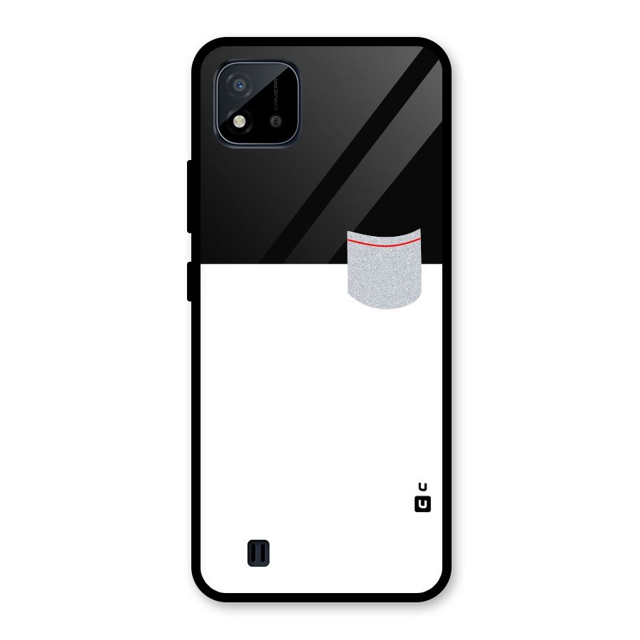 Cute Pocket Simple Glass Back Case for Realme C11 2021