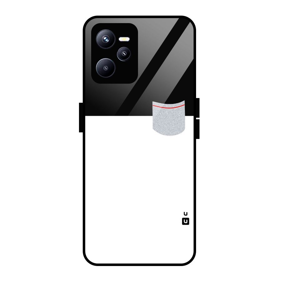 Cute Pocket Simple Glass Back Case for Realme C35
