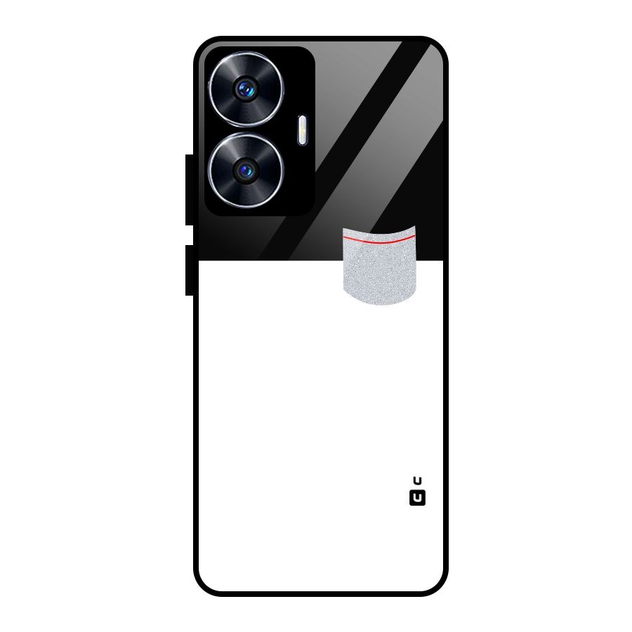 Cute Pocket Simple Glass Back Case for Realme Narzo N55