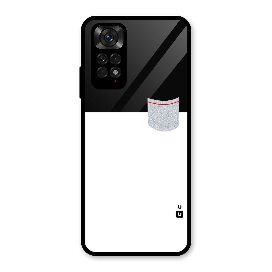 Cute Pocket Simple Glass Back Case for Redmi Note 11S