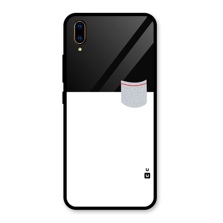 Cute Pocket Simple Glass Back Case for Vivo V11 Pro
