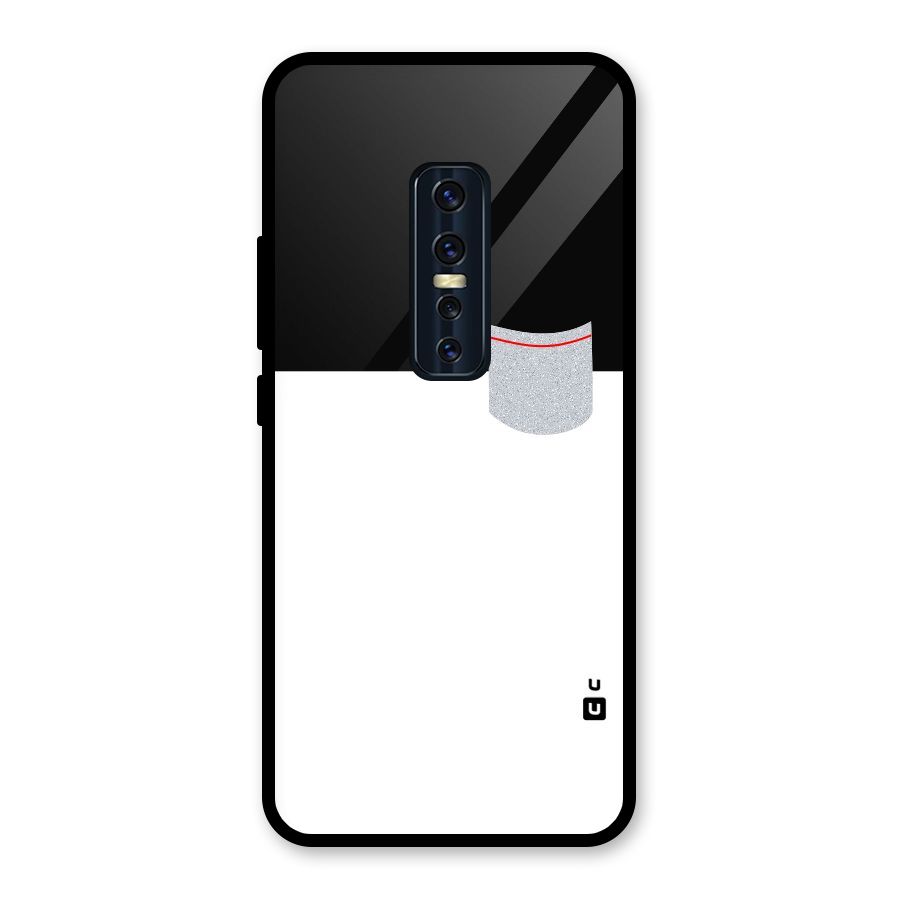 Cute Pocket Simple Glass Back Case for Vivo V17 Pro