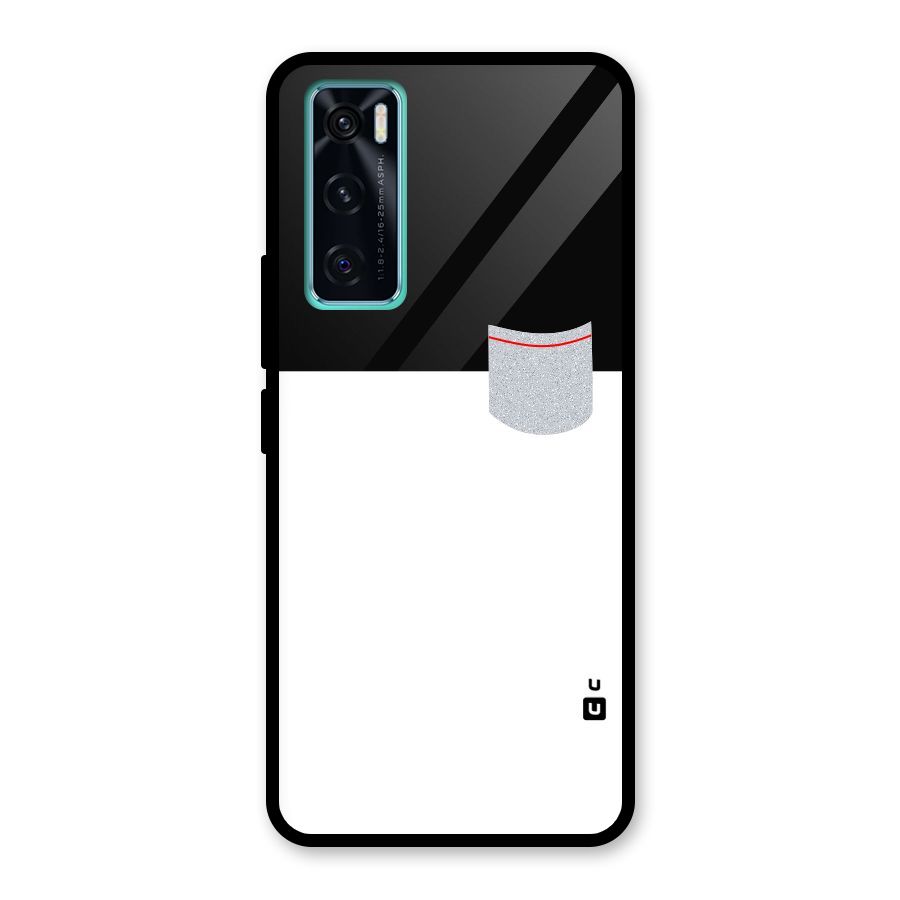Cute Pocket Simple Glass Back Case for Vivo V20 SE