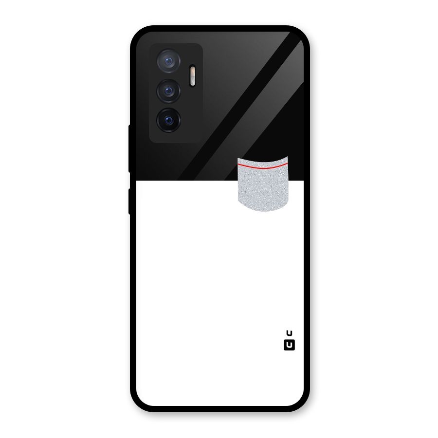 Cute Pocket Simple Glass Back Case for Vivo V23e