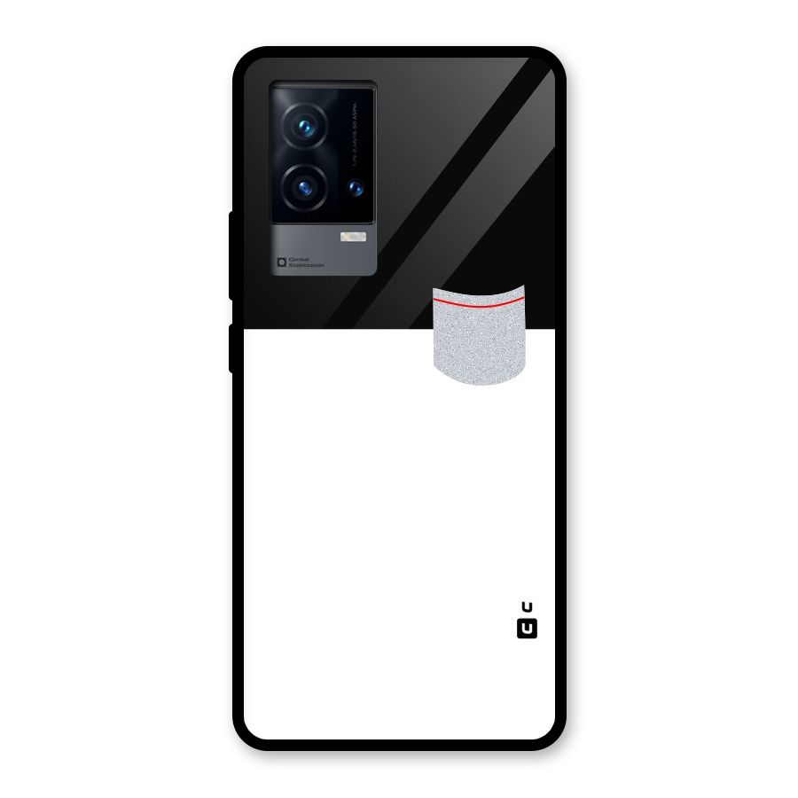 Cute Pocket Simple Glass Back Case for iQOO 9 5G