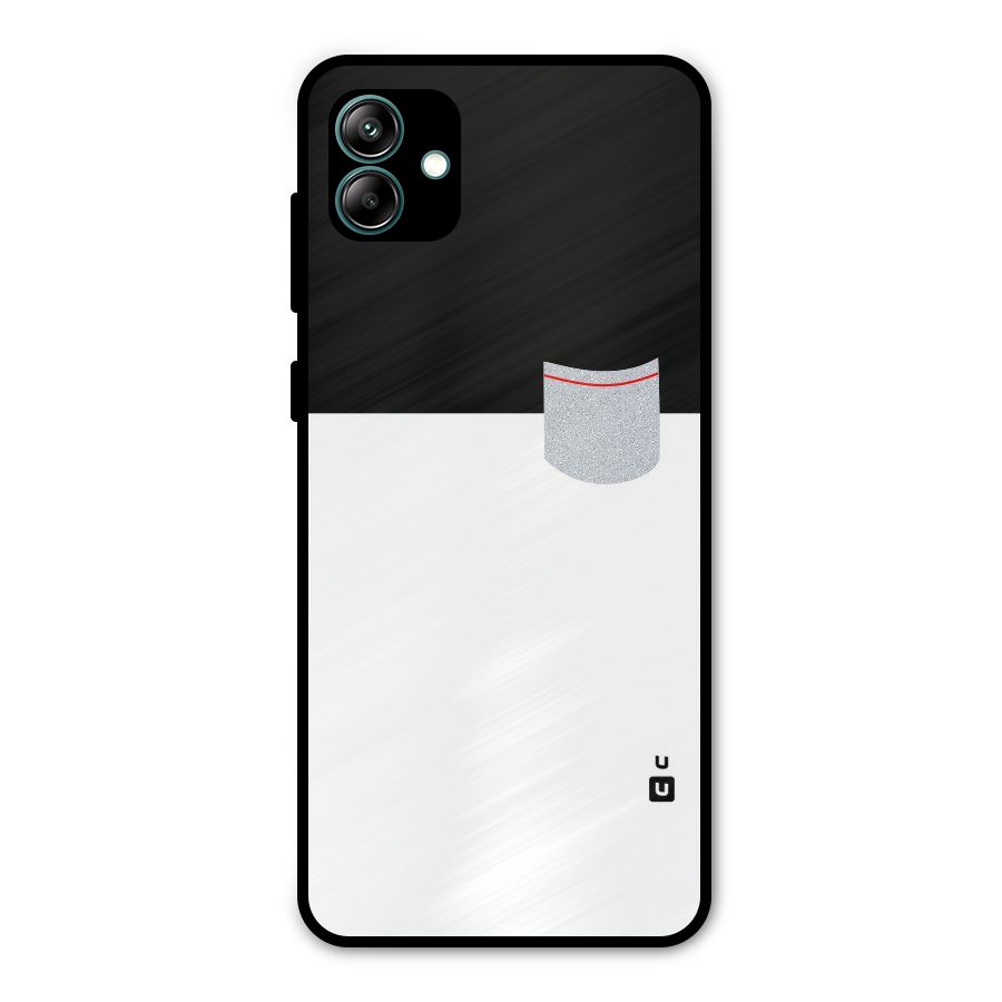 Cute Pocket Simple Metal Back Case for Galaxy A04