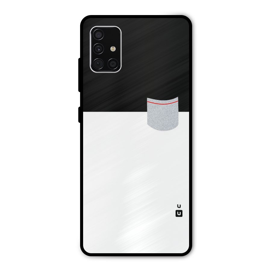 Cute Pocket Simple Metal Back Case for Galaxy A51