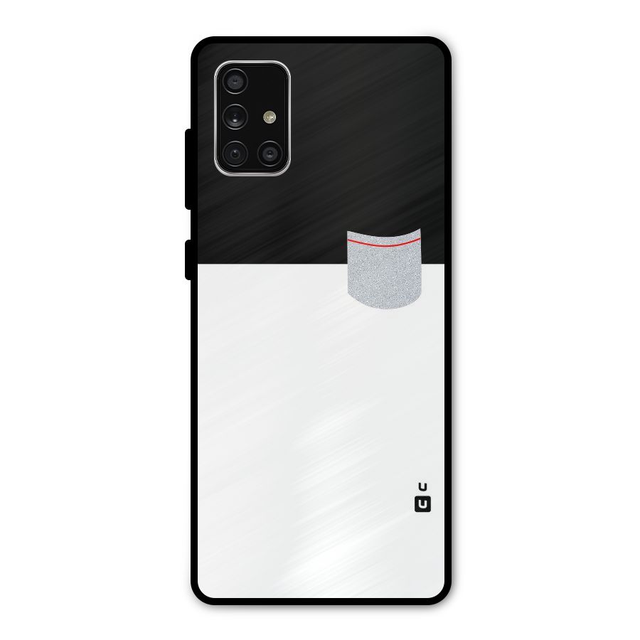 Cute Pocket Simple Metal Back Case for Galaxy A71