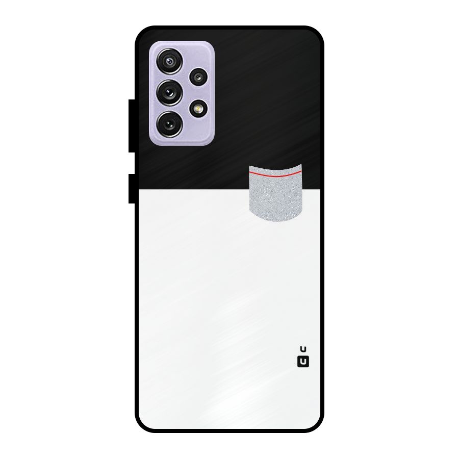 Cute Pocket Simple Metal Back Case for Galaxy A72