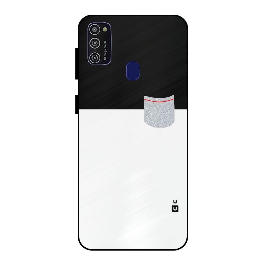 Cute Pocket Simple Metal Back Case for Galaxy M21