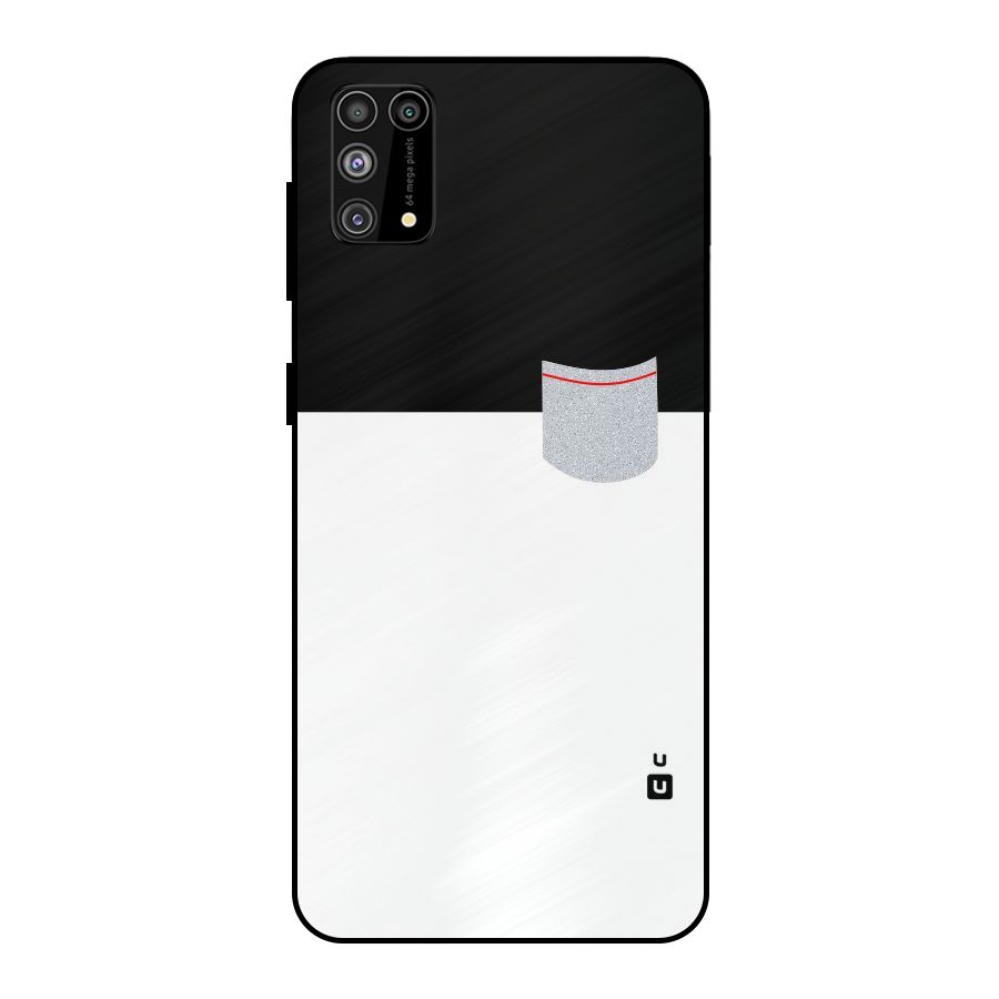 Cute Pocket Simple Metal Back Case for Galaxy M31