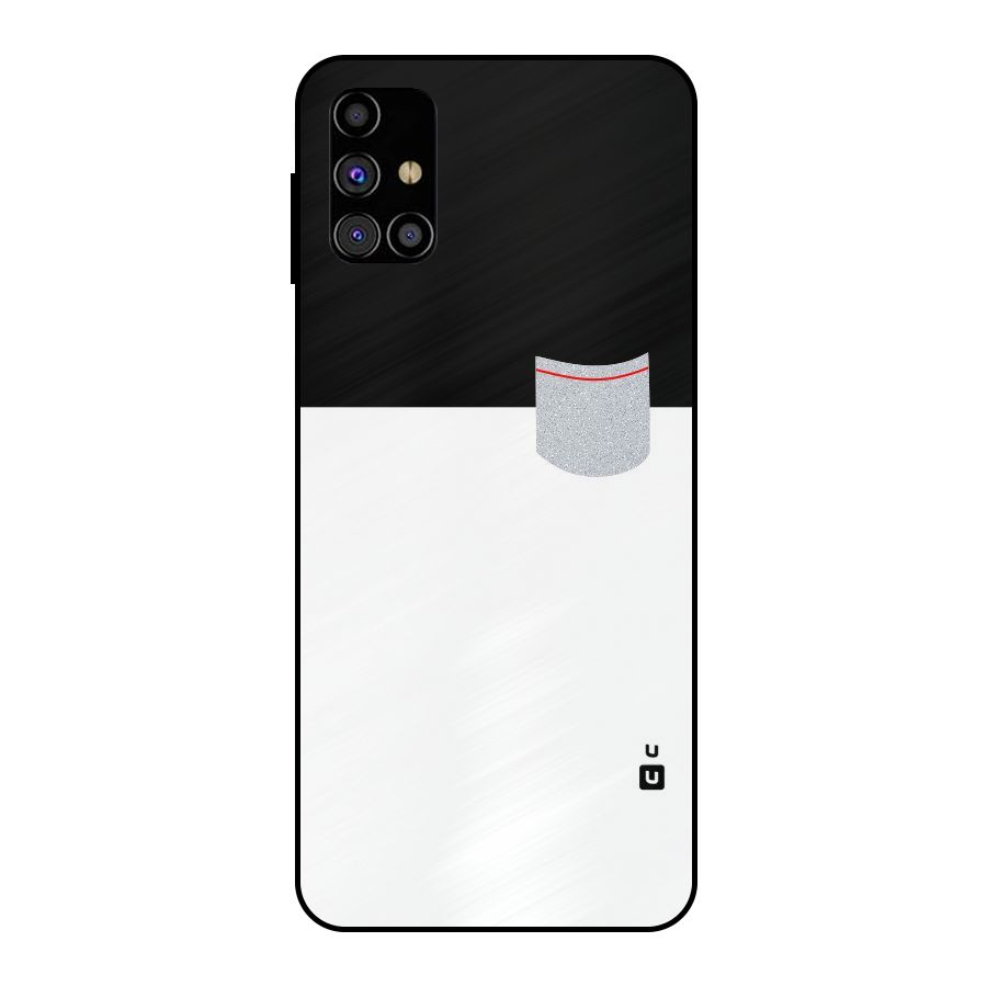 Cute Pocket Simple Metal Back Case for Galaxy M31s