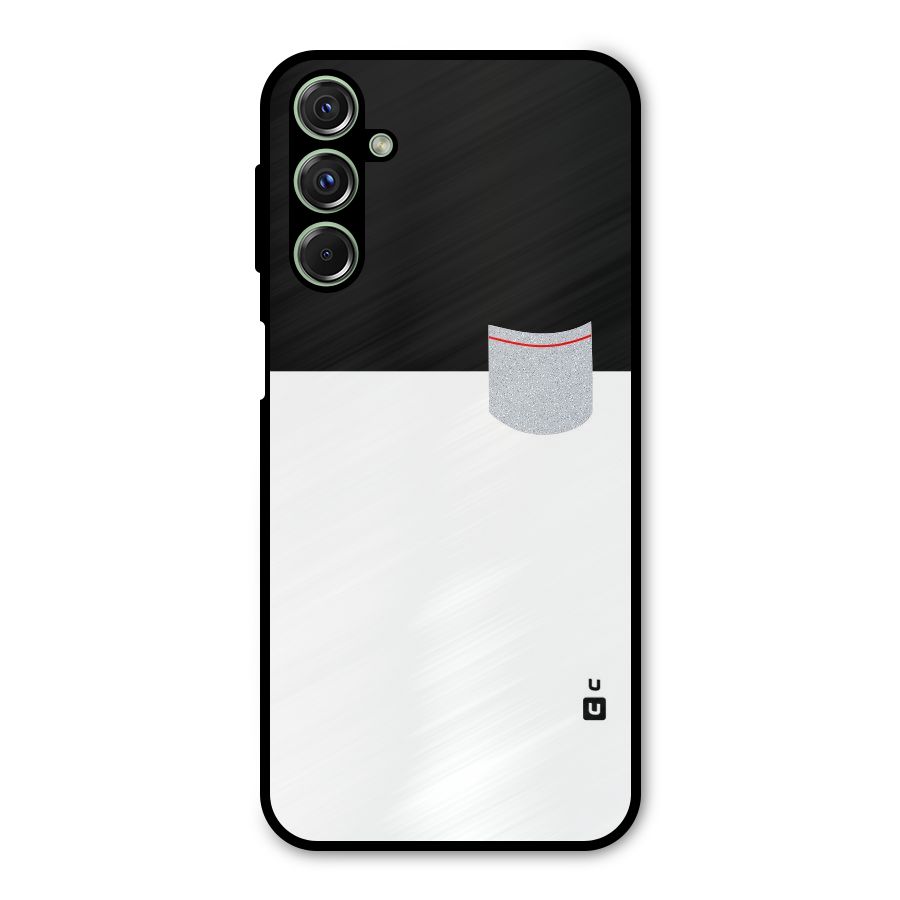 Cute Pocket Simple Metal Back Case for Galaxy M34