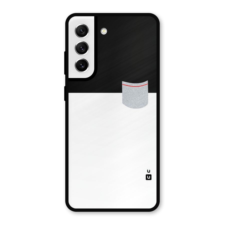 Cute Pocket Simple Metal Back Case for Galaxy S21 FE 5G