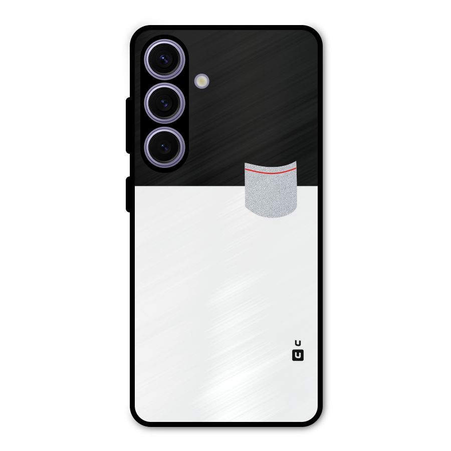 Cute Pocket Simple Metal Back Case for Galaxy S24