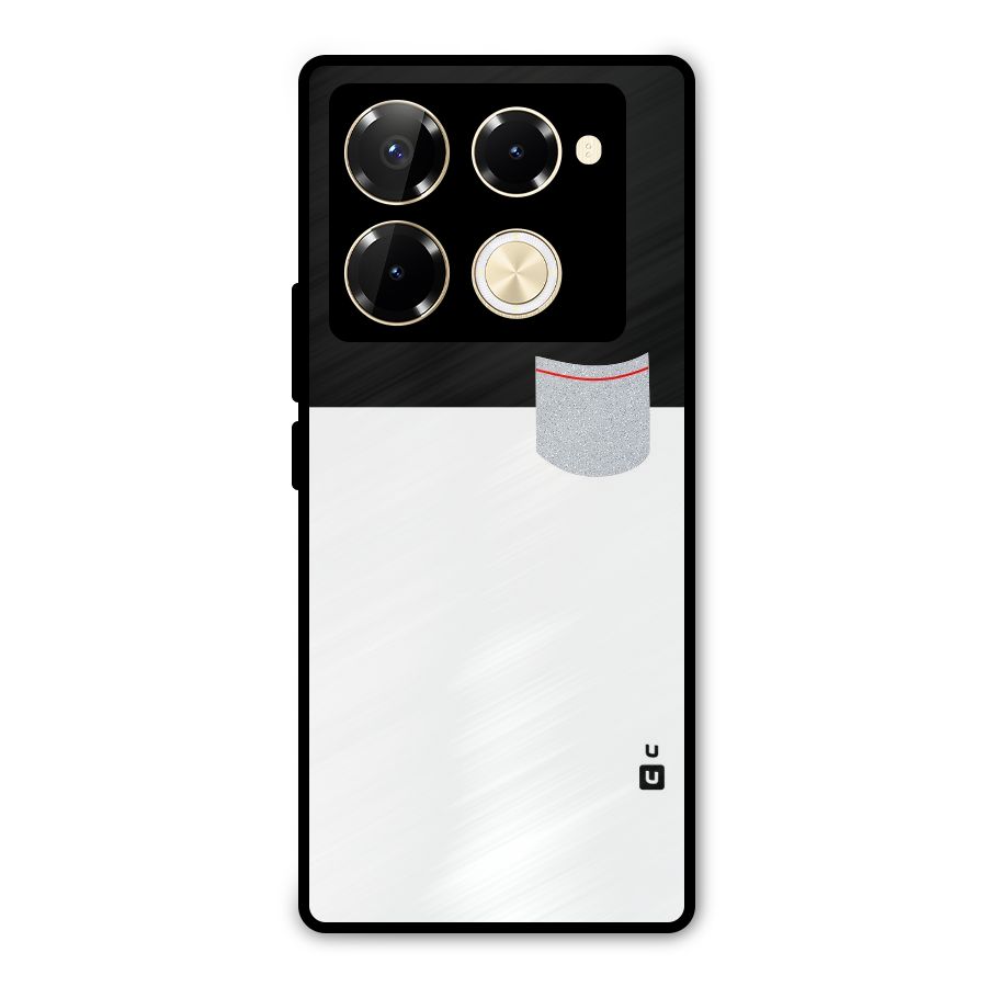 Cute Pocket Simple Metal Back Case for Infinix Note 40 Pro Plus