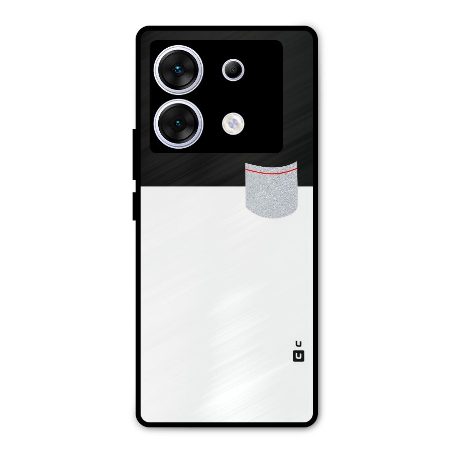 Cute Pocket Simple Metal Back Case for Infinix Zero 30 5G