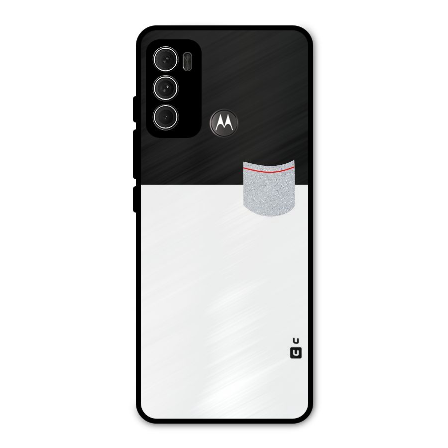 Cute Pocket Simple Metal Back Case for Moto G60
