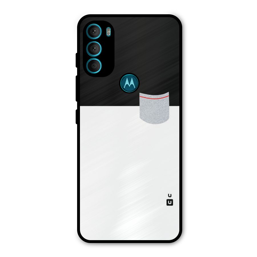 Cute Pocket Simple Metal Back Case for Moto G71 5G