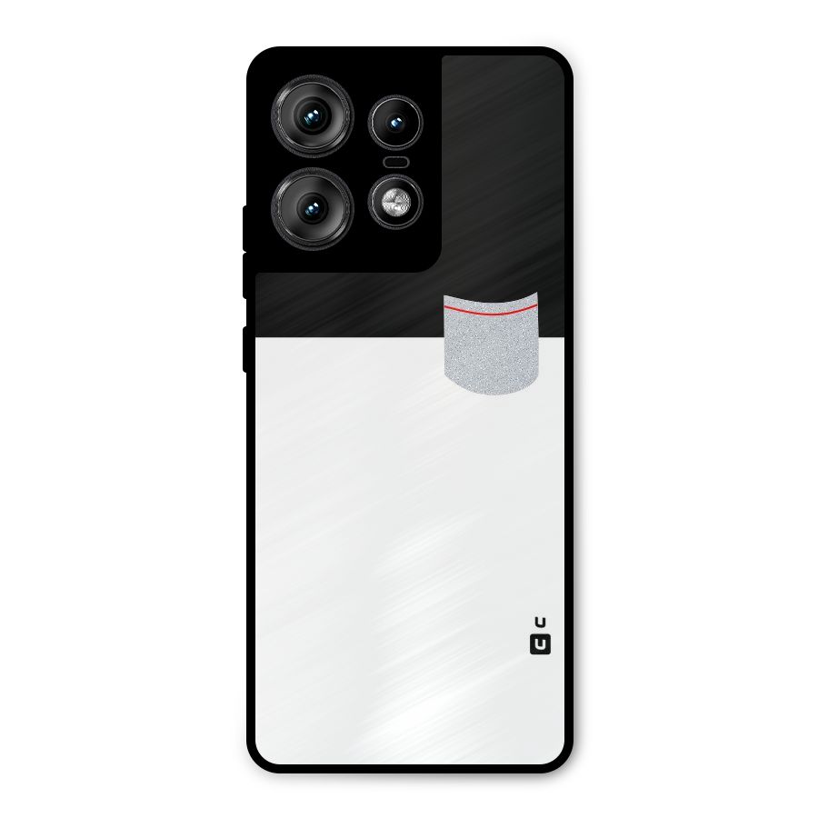 Cute Pocket Simple Metal Back Case for Motorola Edge 50 Pro