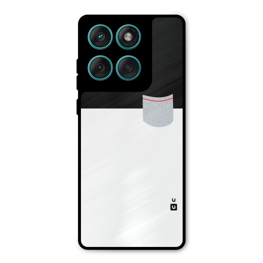 Cute Pocket Simple Metal Back Case for Motorola Edge 60 Fusion