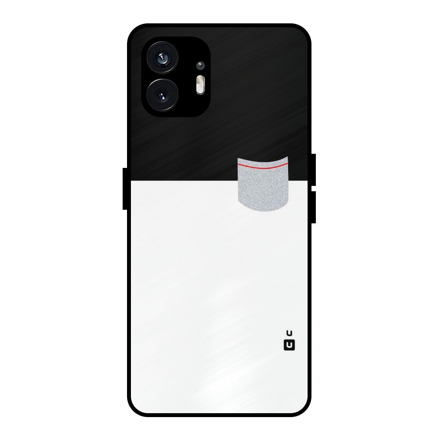 Cute Pocket Simple Metal Back Case for Nothing Phone 2