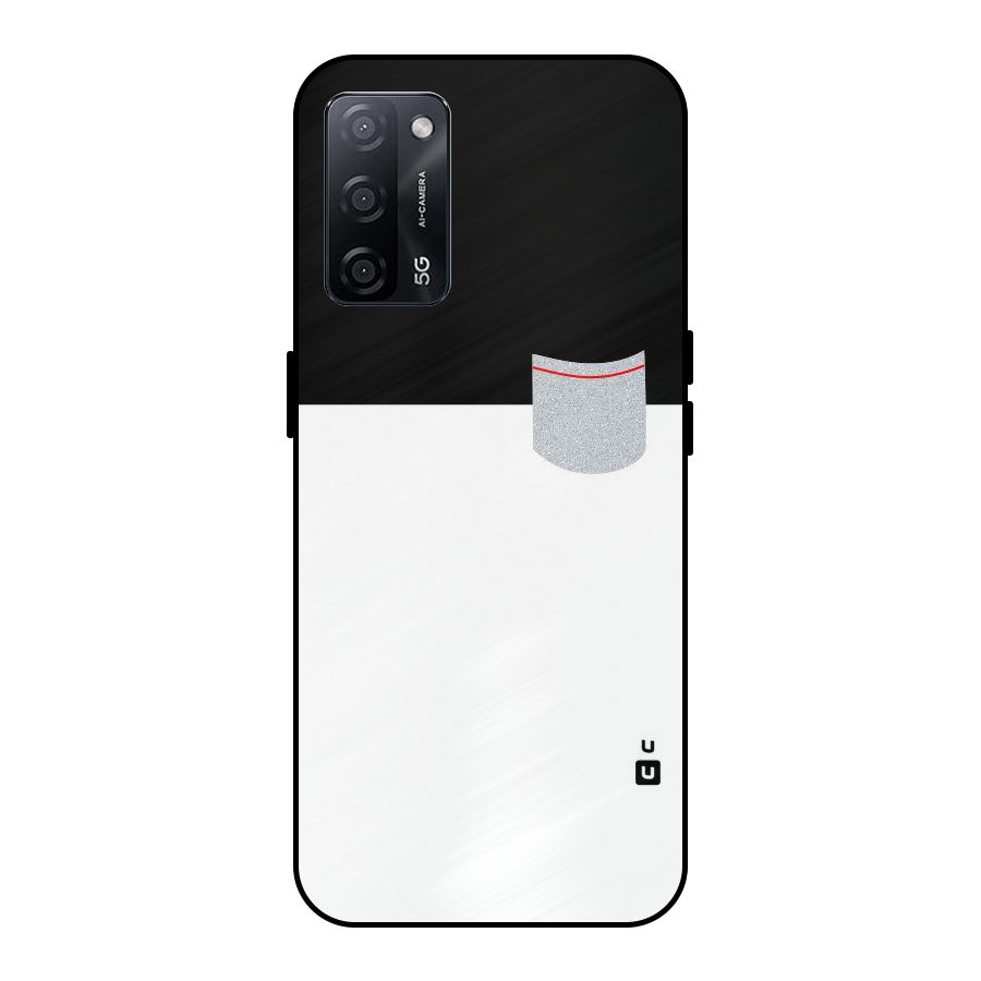 Cute Pocket Simple Metal Back Case for Oppo A53s 5G