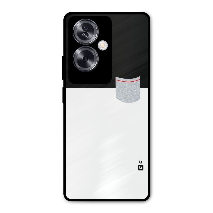 Cute Pocket Simple Metal Back Case for Oppo A79 5G