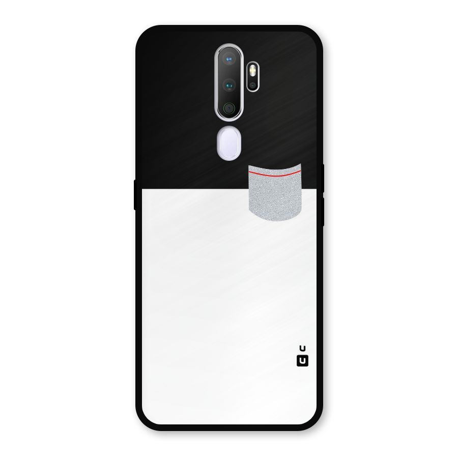 Cute Pocket Simple Metal Back Case for Oppo A9 (2020)
