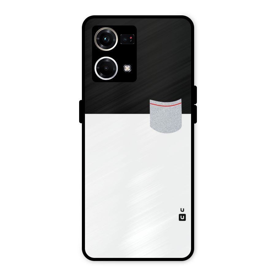 Cute Pocket Simple Metal Back Case for Oppo F21 Pro 4G