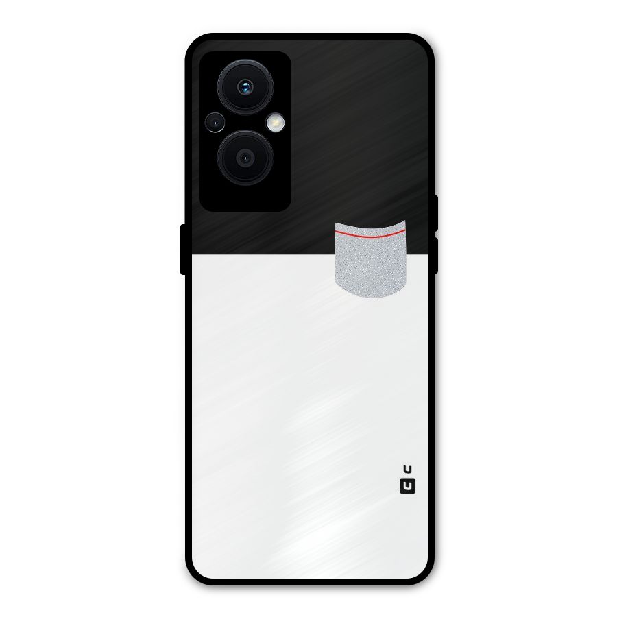 Cute Pocket Simple Metal Back Case for Oppo F21 Pro 5G