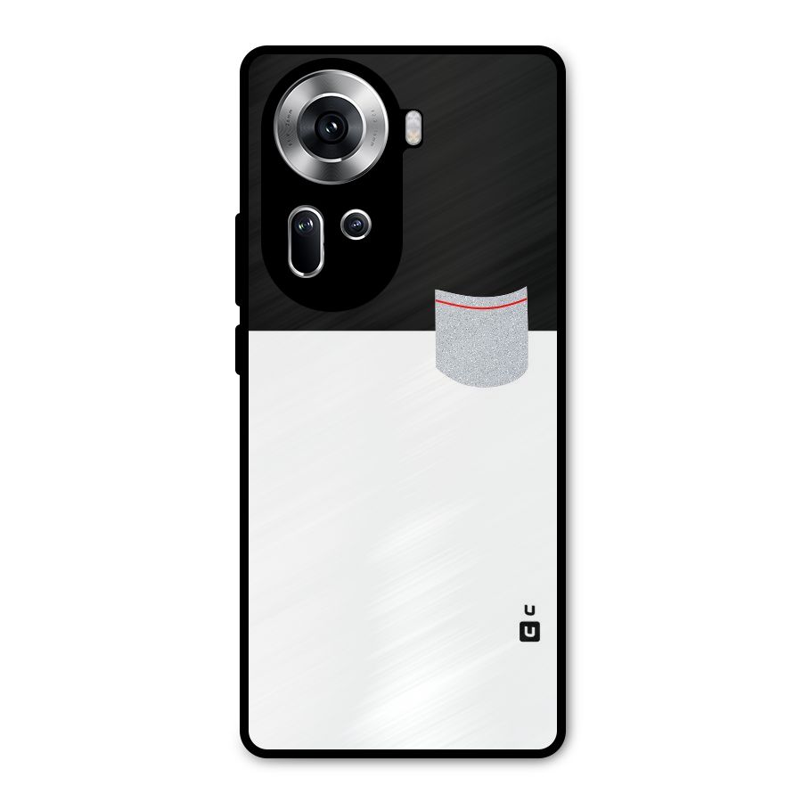 Cute Pocket Simple Metal Back Case for Oppo Reno11 5G