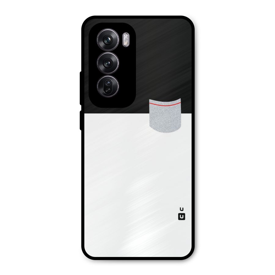 Cute Pocket Simple Metal Back Case for Oppo Reno12 Pro