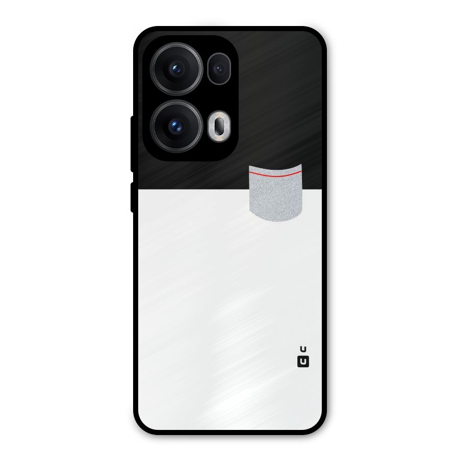 Cute Pocket Simple Metal Back Case for Oppo Reno13 Pro