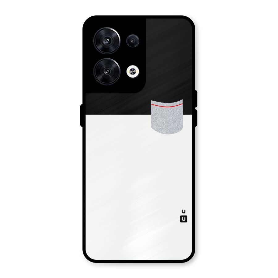 Cute Pocket Simple Metal Back Case for Oppo Reno8 5G
