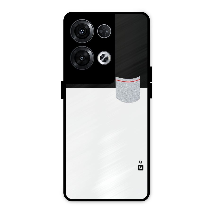 Cute Pocket Simple Metal Back Case for Oppo Reno8 Pro 5G
